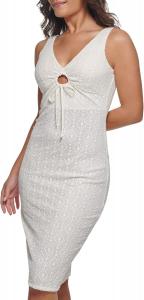 GUESS женское платье-футляр Geo Lace с деталью key hole, White