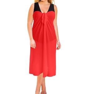 Солнце Дива Плюс Размер Длинное Парео Накидка Из Папайи Always for Me, цвет papaya