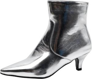 SHEMEE Современные женские ботинки, невысокий каблук типа «kitten», низкий голенище, заостренный носок, средний каблук, молния, для работы, для вечеринки, классические туфли, Prata 723