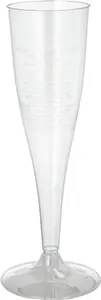 Бокалы для игристого вина на ножке, PS 0,1 л Ø 5,1 см 17 см прозрачные, цельные, 10 x 10 штук Papstar