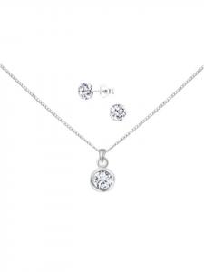 Alexander York Ювелирный набор «Солитер» из серебра 925 пробы, 4 предмета