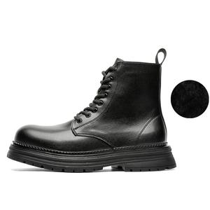 SHUPATE Короткие мартинсы мужские черные с черной флисовой подкладкой, цвет Black Fleece-Lined