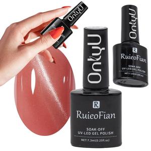 КИРПИЧНО-КРАСНЫЙ ГИБРИДНЫЙ ЛАК ДЛЯ НОГТЕЙ С ГЛЯНЦЕВЫМИ БЛЕСТКАМИ УФ-ЛАК /L145 OnlyU