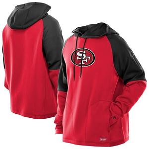 Мужской алый свитшот с капюшоном San Francisco 49ers combine authentic color block raglan New Era