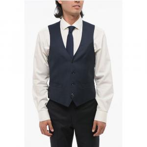 Жилет CERIMONIA ACADEMY с геометрическим узором и пятью пуговицами Corneliani, Blue
