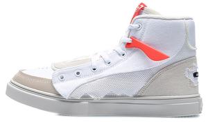 CF Скейтбординговые туфли женские высокие серые/белые Lining