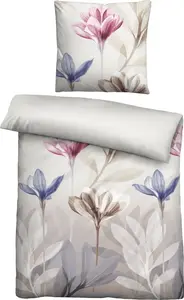 Постельное белье , кремового цвета, 1 комплект 135x200 см + 1 комплект 80x80 см Biberna