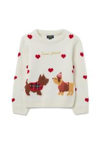 Джемпер OVS Jumper, White Red/White