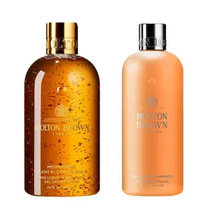Molton Brown Набор для ухода Agarwood Gold Foil гель для душа 300 мл*2
