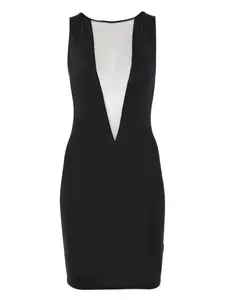 Платье мини Minuit с V-образным вырезом Maison Close, черный