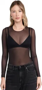 Женская футболка Commando с длинными рукавами и сетчатыми вставками Tu115