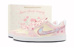 Nike Городской округ, река в лунном свете, розовые цветы, морские противоскользящие и износостойкие низкие кеды