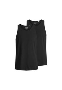 Мужская майка, 2 шт. - JACBASIC TANK TOP, однотонная, хлопок JACK & JONES, черный