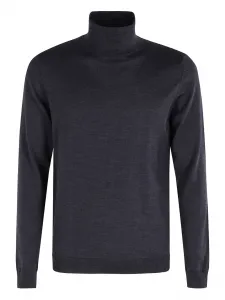 Свитер с высоким воротом Roberto Collina, серый