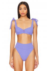Блэр бикини-топ Beach Riot, цвет periwinkle waffle