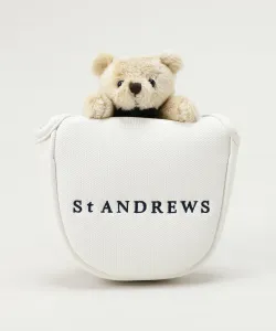 Чехол для клюшки-паттера в виде плюшевого мишки (унисекс) St Andrews, цвет White