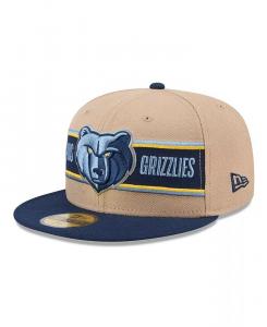 Мужская кепка цвета загара/темно-синяя Memphis Grizzlies 2024 NBA Draft 59FIFTY New Era
