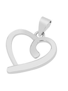 Adeliás Женский кулон - Сердце. Кулон в форме сердца из серебра 925 пробы