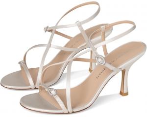 Женские босоножки Stuart Weitzman Kensington Strappy Sandals 85 на каблуке, Cream
