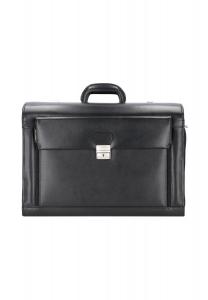 Кожаный чехол Pilot с отделением для ноутбука 49 см Alassio, черный
