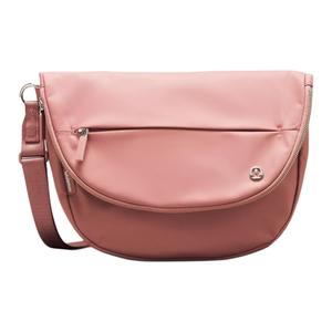 Нейлоновая сумка через плечо Lululemon, розовый