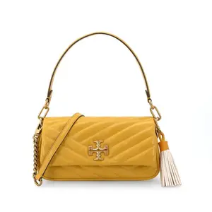TORY BURCH Сумка-багет Kira Sheepskin под мышку, женская маленькая сумка через плечо, желтая
