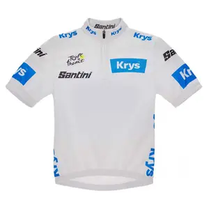 Джерси с коротким рукавом Santini Tour De France Official Best Young Rider, белый