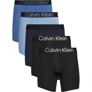 Боксеры-слипы мужские 5 шт Calvin Klein, черный