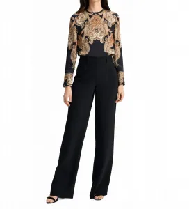 Женская блузка Karisse, черная с разноцветными вставками Veronica Beard