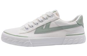 Кеды унисекс с низким верхом белого/светло-зеленого цвета Warrior