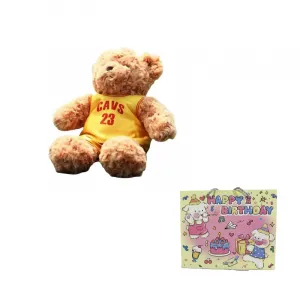 Nba баскетбольный медведь джерси плюшевая кукла медведь высота 34см MIANHUIYI