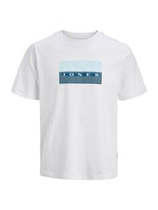 Jack & Jones Junior Футболка 'JCOfusion Dots' в белом цвете