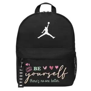 Jordan Полиэстеровый рюкзак обычный унисекс черный, Be