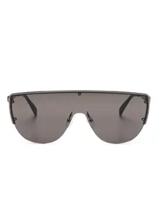 Солнцезащитные очки-маска Alexander McQueen Eyewear, черный