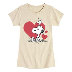 Футболка с принтом Peanuts Snoopy & Woodstock для девочек 7-16 Licensed Character, Beige