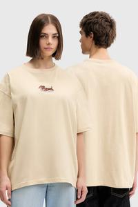 Хлопковая футболка Kaotiko, бежевый