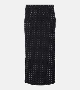 Юбка миди Nome, украшенная кристаллами Sportmax, Nero