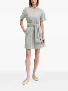 Мини-платье с поясом EMPORIO ARMANI, серый