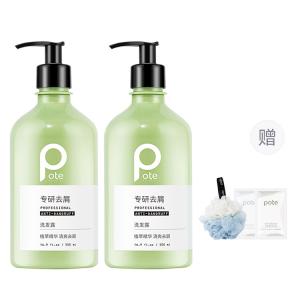 Шампунь против перхоти с маслом чайного дерева глубокое очищение 500мл*1/500мл*2 POTE