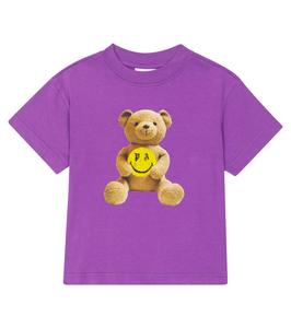 Футболка из хлопкового джерси с принтом Palm Angels Kids, мультиколор