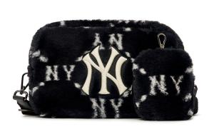 Плюшевая комбинированная сумка через плечо кроссбоди камера Regular Unisex Black MLB