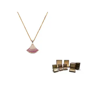 BVLGARI Divas' Dream серия 18K розовое золото украшение стразами и драгоценными камнями ожерелье unisex