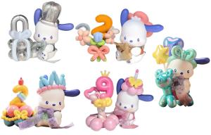 Слепой бокс Pochacco Balloon Carnival Party Ornament, одиночный мистери-бокс или полный набор из 4 штук MINISO