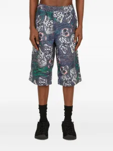 Шорты с принтом в виде черепов и кулиской Perks And Mini, фиолетовый