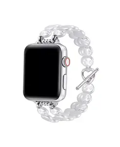 Элойз - браслет с искусственным жемчугом для Apple Watch 44,45,46,49 мм Posh Tech, мультиколор