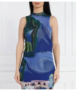 Топ Desigual x месье Кристиан Лакруа Slim fit Desigual, синий