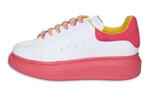 Alexander McQueen Кеды Oversized Low-Top Kids' Skateboarding Shoes White Pink Children Aged 3-7 Years Old