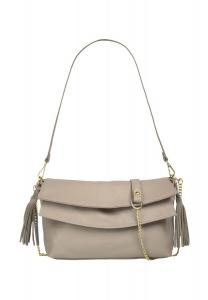 Сумка через плечо, натуральная кожа, производство Италия Samantha Look, серый