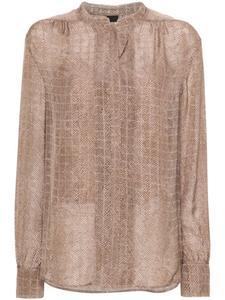 BOSS рубашка с геометричным принтом, нейтральный цвет