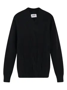 Свитер с V-образным вырезом Alpha Industries, черный